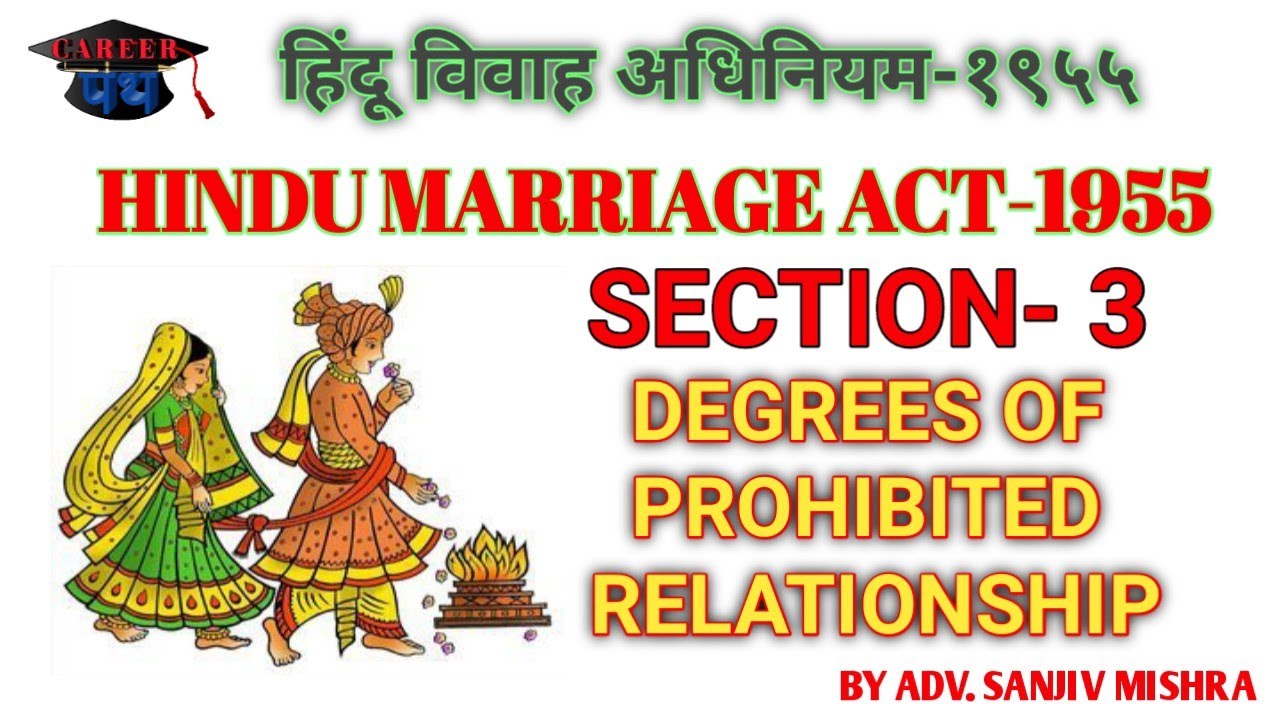 DEGREES OF PROHIBITED RELATIONSHIP | HINDU MARRIAGE ACT-1955