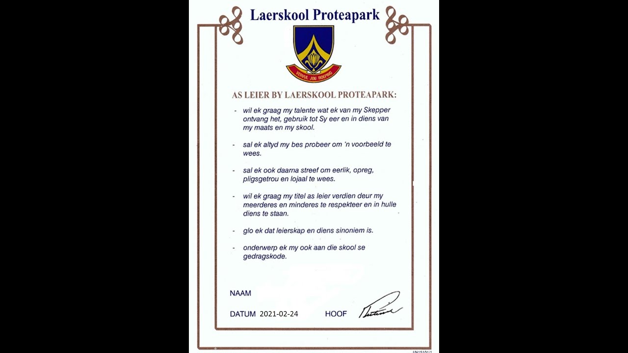 LAERSKOOL PROTEAPARK LEIERINHULDIGING 2021