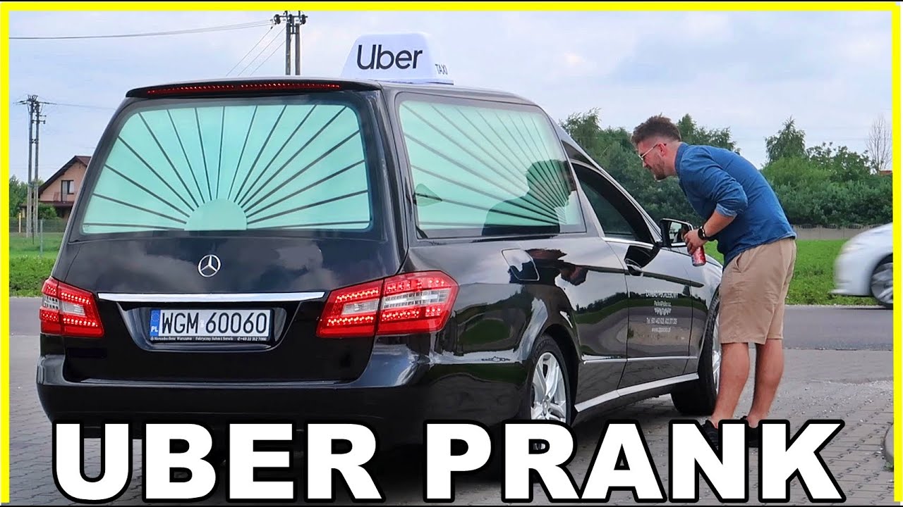 UBER - Reakcje pasażer&oacute;w na karawan pogrzebowy