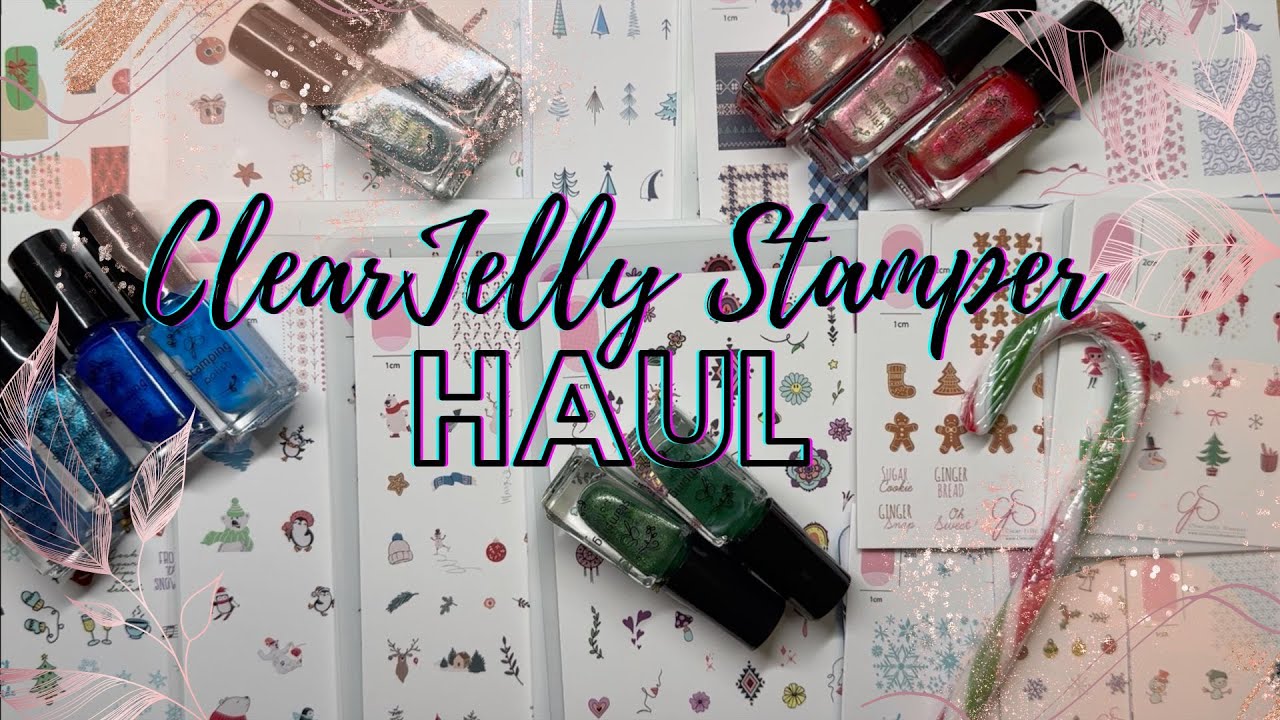 Clear Jelly Stamper Haul | Mega Mystery Box | Watercolour Stamping, Winter and Christmas Ideas Nails