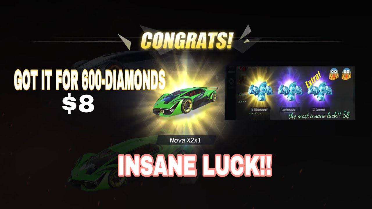 i got nova car skin twice for 600 diamonds...