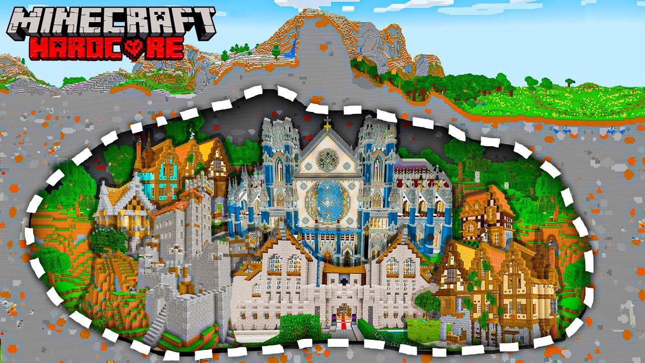 Я ПОСТРОИЛ ГОРОД ПОД ЗЕМЛЕЙ В МАЙНКРАФТ ХАРДКОР 1.18 - ВСЕ СЕРИИ