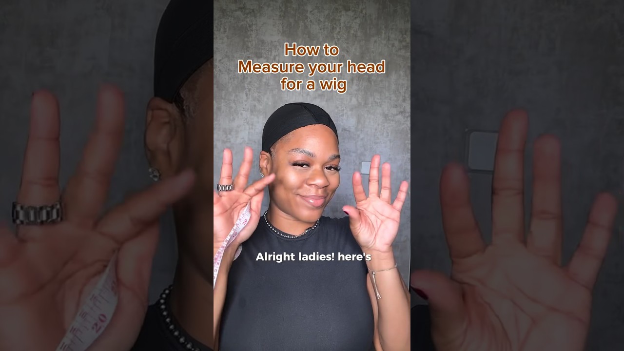 How to Measure your head for a wig?🤔🤔🤔#wigtips #wigtutorial #wigtok #wigs #howto #shorts #fyp