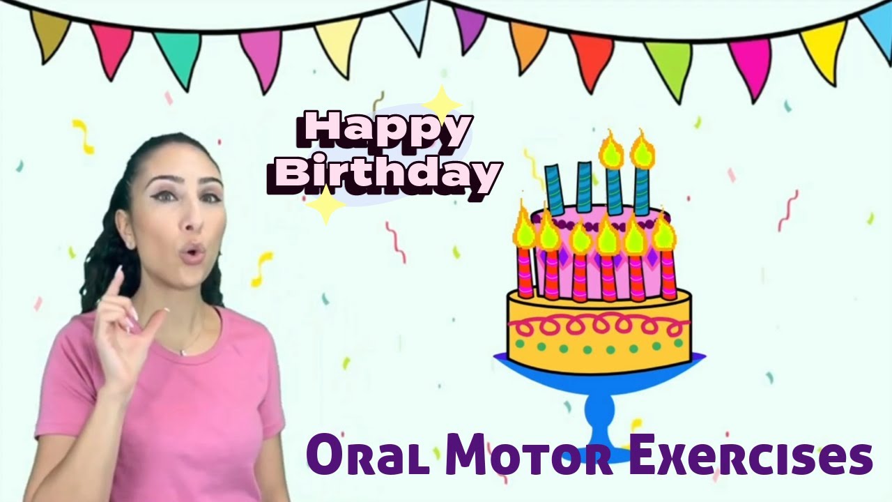 Упражнения для развития моторики полости рта | Тема ко дню рождения 🥳