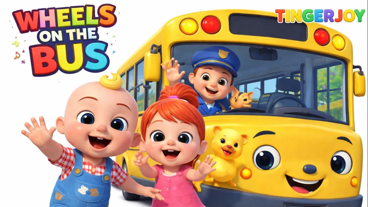 🚌 Wheels on the Bus 🛞🎵 | Fun Kids Nursery Rhyme 👶✨ | Baby Songs & Children Rhymes 🎶🧸
