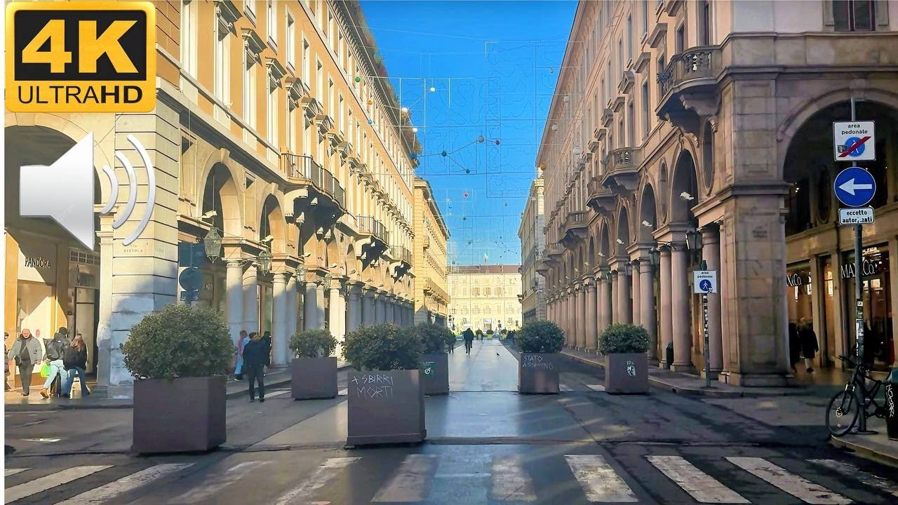 Winter Vibes in Turin: The Sounds of the City ❄️🎶 4K UHD #Turin 🇮🇹 #Italy 🇮🇹 #WinterCity  #CityVibes