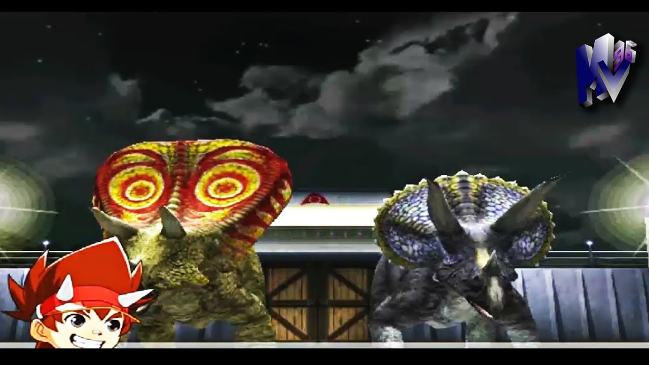 Dinosaur King Arcade Game 古代王者恐竜キング Torosaurus and Triceratops VS Alpha Fortress Hard Mode