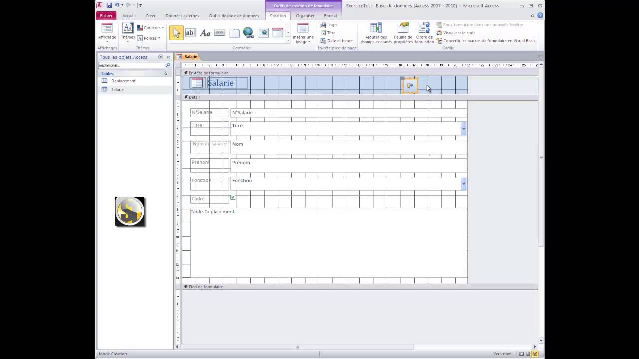 Access 2010 les formulaires