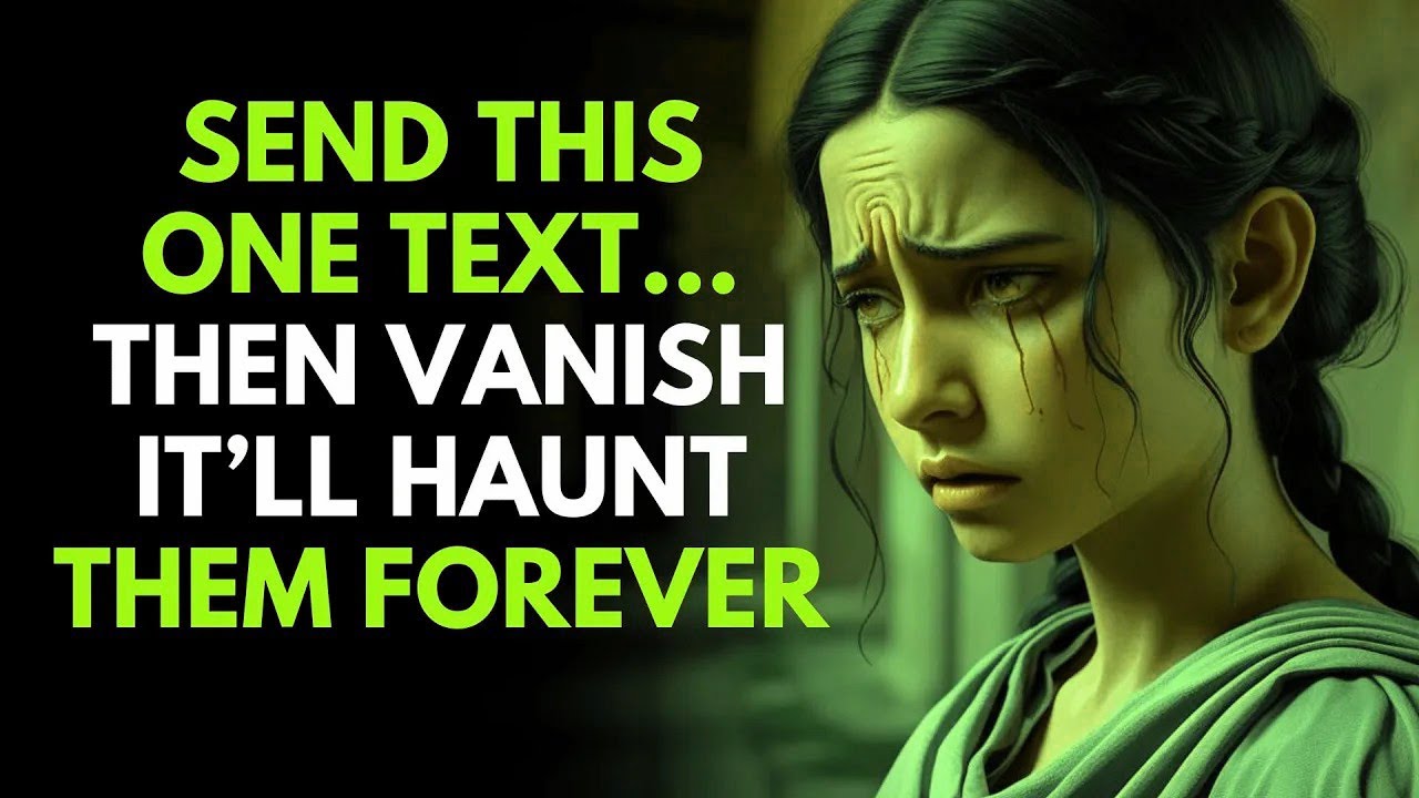 Send THIS One Text… Then Vanish It’ll Haunt Them Forever ~Dark Stoicism