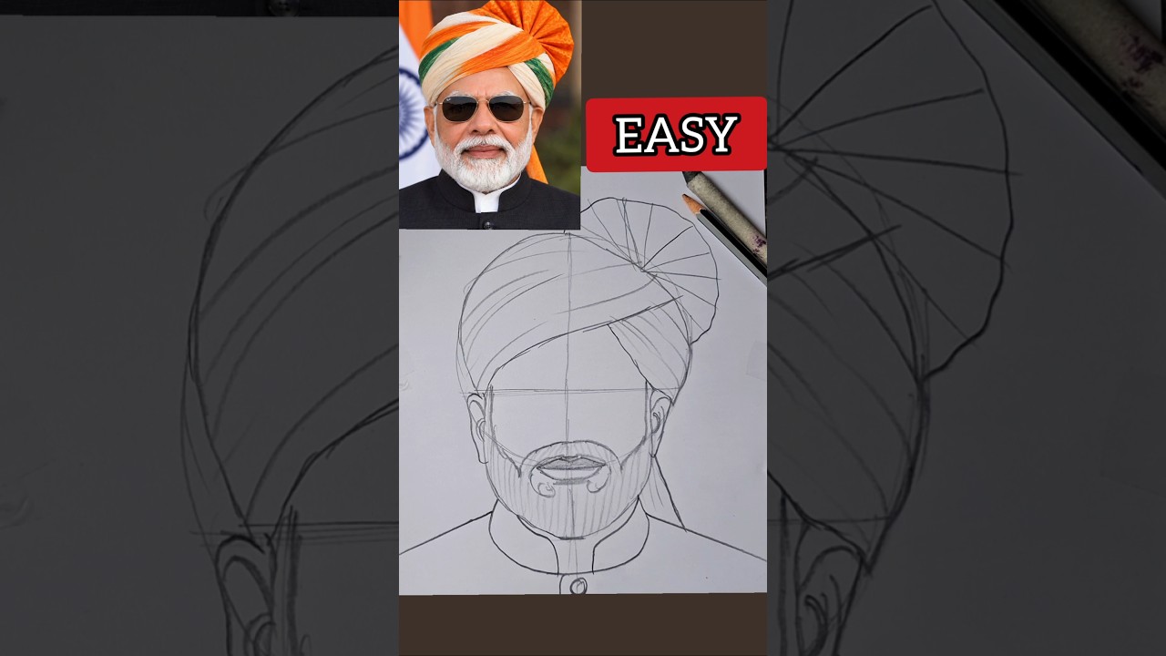 EASY Narendra Modi drawing #drawing