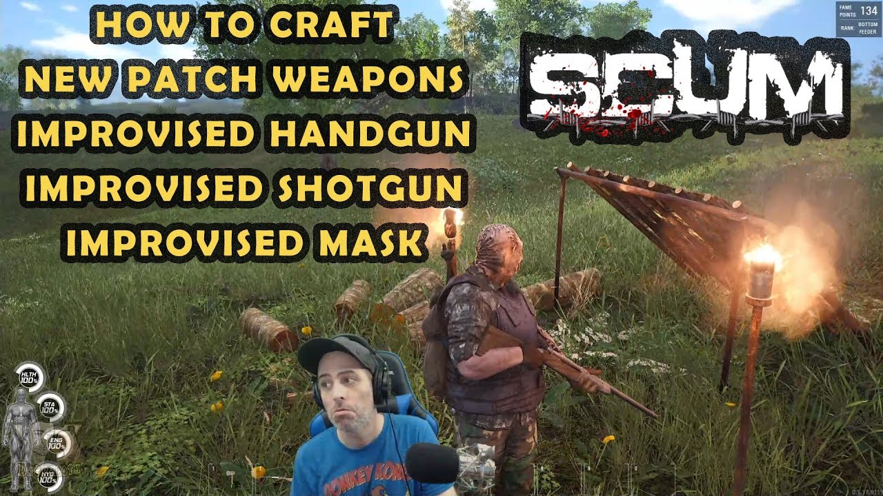 SCUM GUIDE &ndash; How To Craft New Patch Weapons - IMPROVISED HANDGUN IMPROVISED SHOTGUN IMPROVISED MASK