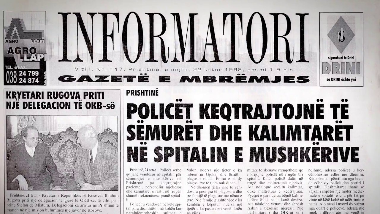QENDRA P&Euml;R INFORMIM E KOSOV&Euml;S -Nj&euml; Histori  27.07.2018