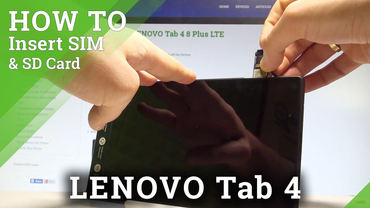 Как вставить SIM-карту и SD-карту в LENOVO Tab 4 — Установка SIM-карты и SD-карты | HardReset.Info