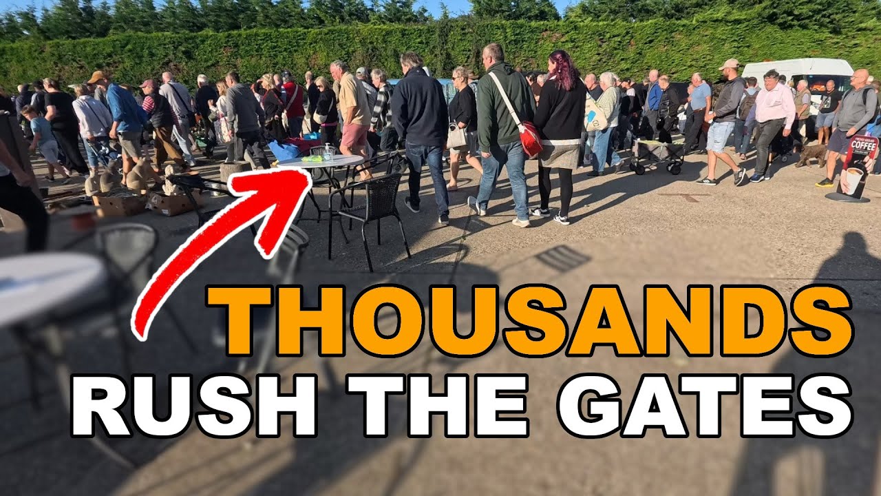 Thousands RUSH The Gates Of Car boot.. CARNAGE!!