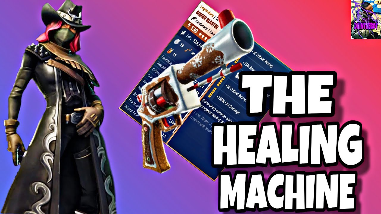 GINGER BLASTER REVIEW| NEVER DIE WITH THIS PISTOL| FORTNITE SAVE THE WORLD