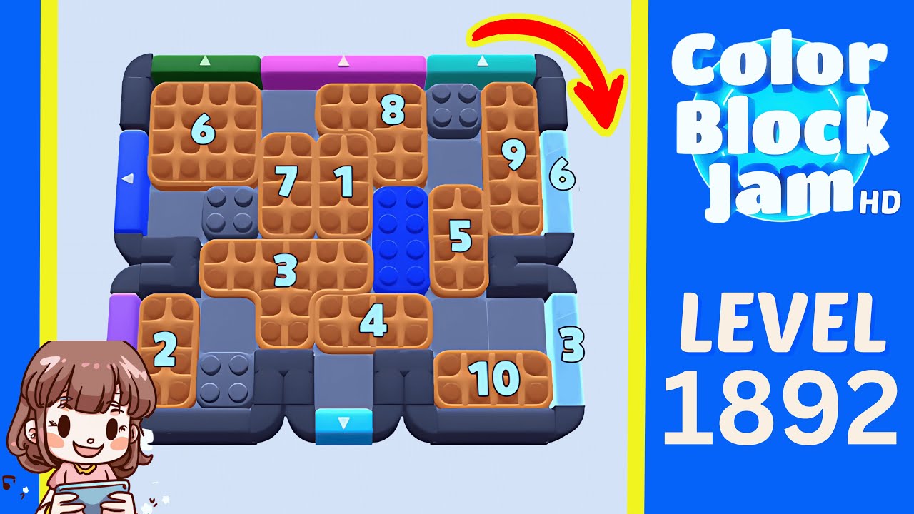 Color Block Jam Level 987 (1892) Solution Walkthrough