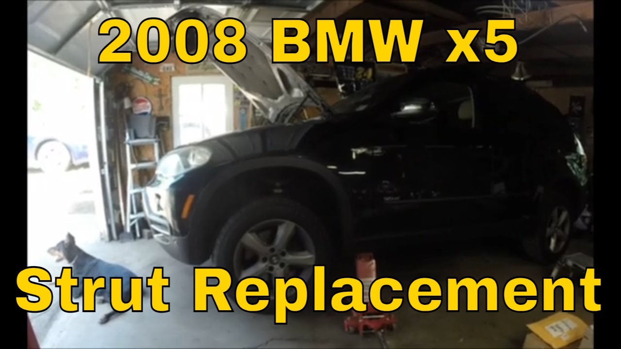 Замена передней стойки BMW X5 2008 года