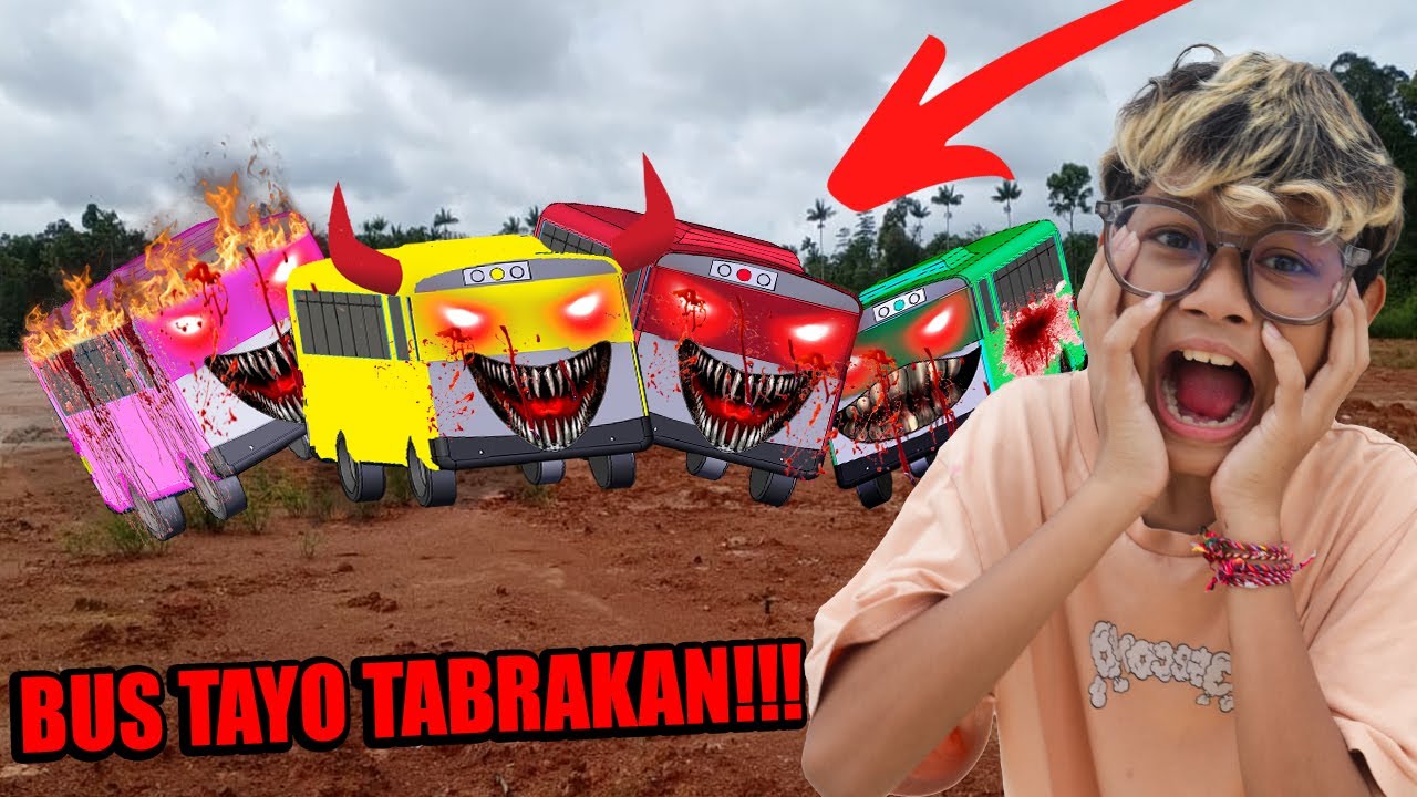 INSIDEN 5 BUS TAYO TABRAKAN BERUNTUN SAMPAI KEBAKARAN!!!