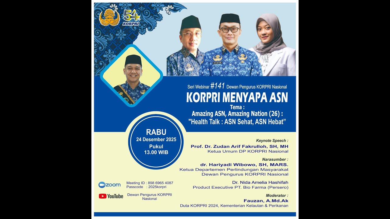 Health Talk : ASN Sehat, ASN Hebat I Dewan Pengurus KORPRI Nasional