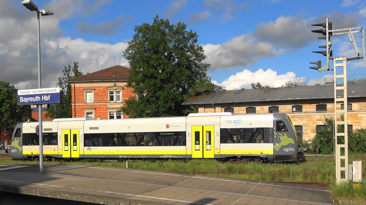 Bahnverkehr in Festspielstadt Bayreuth: Agilis BR650, DB Regio BR612 RE⬅️ Nürnberg & RE➡️Creidlitz