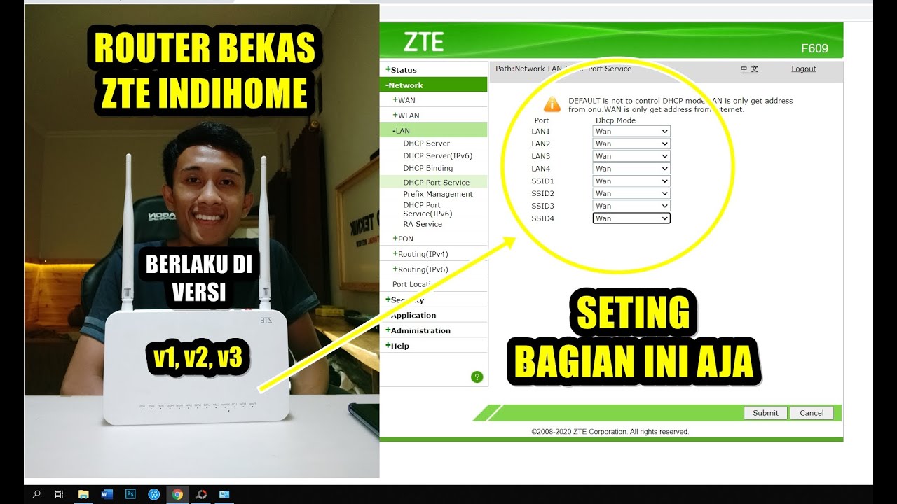 Setingan Paling Gampang Router ZTE Bekas Indihome Sebagai  Pemancar Wifi