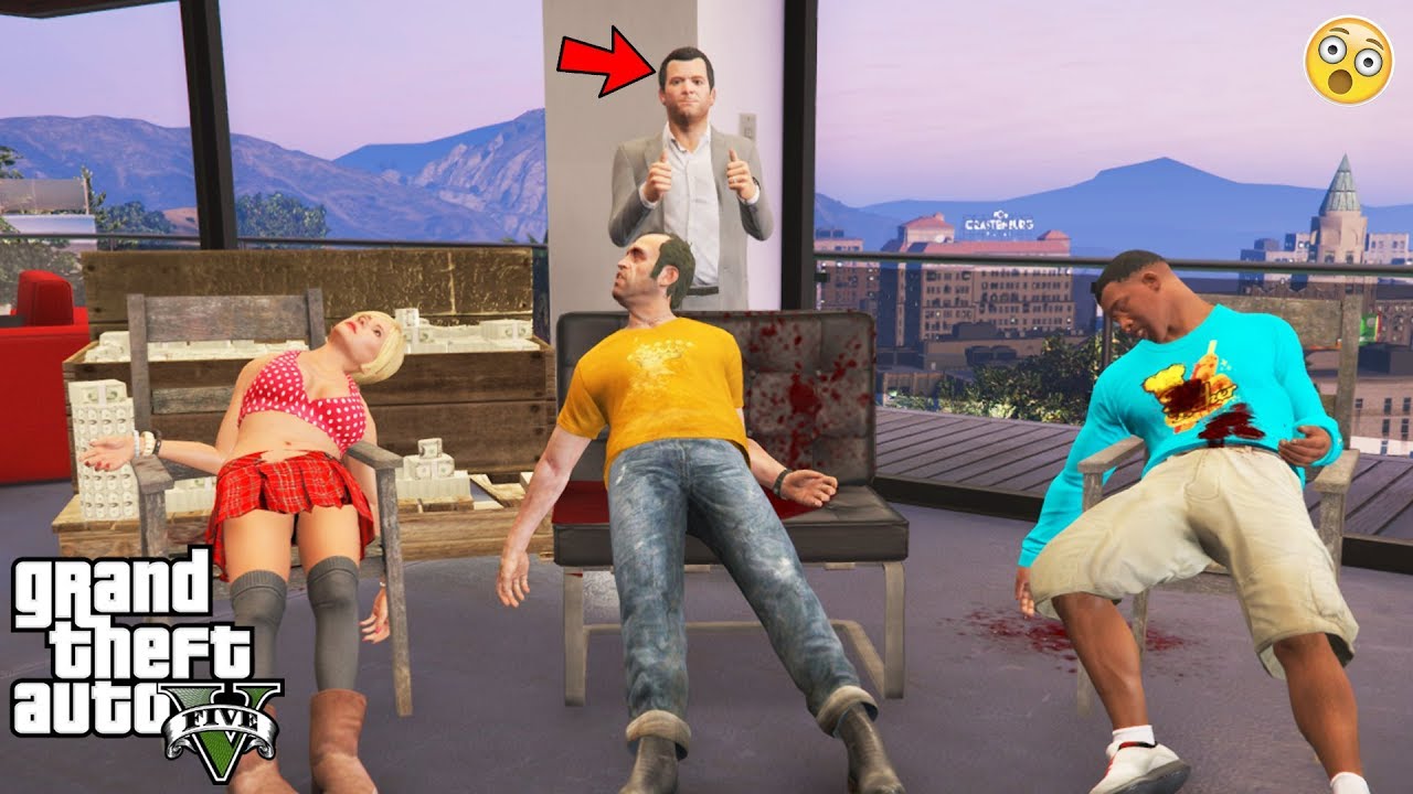 GTA 5 - What Happens if Michael SURVIVES His Fall in The Final Mission (secret ending)