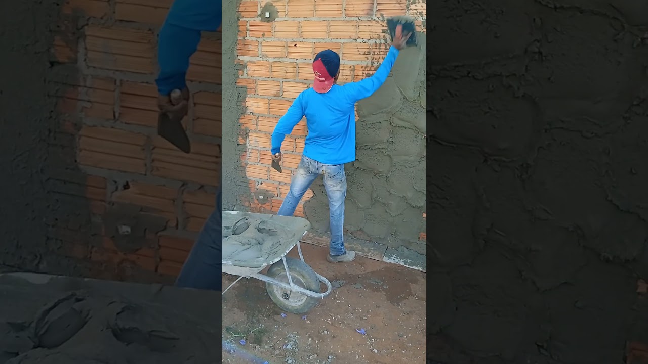 aprenda a rebocar uma parede do jeito fácil rápido e prático com uma desempenadeira..