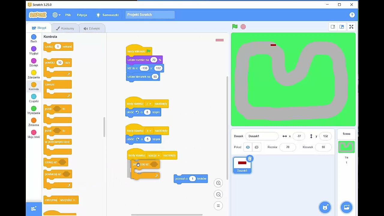 Scratch 3 - wyścig samochodów