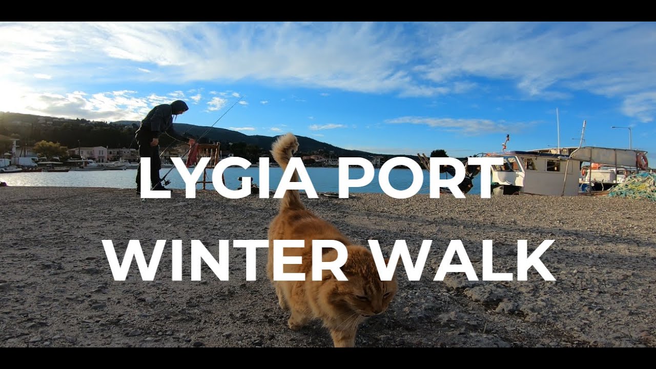 A WINTER WALK THROUGH THE STUNNING PORT OF LYGIA IN LEFKADA ISLAND, GREECE