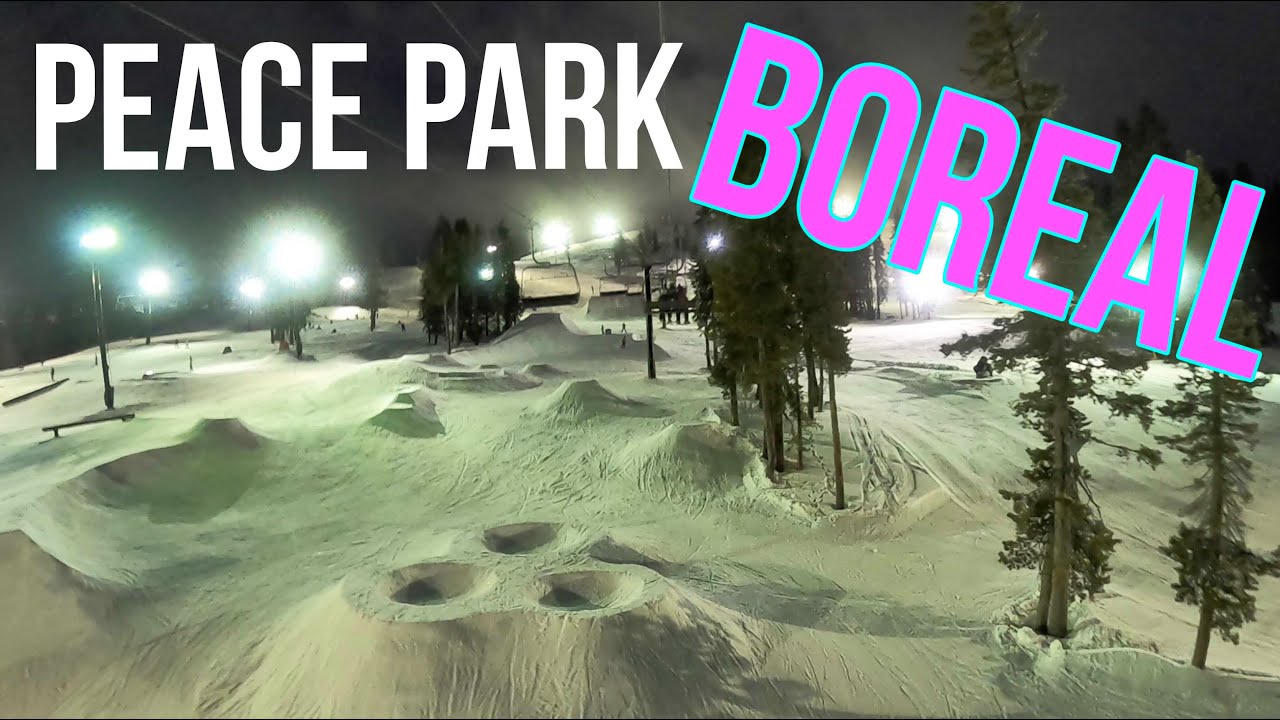 'Peace Park' Night Snowboarding Boreal! OVERSTOKED!!