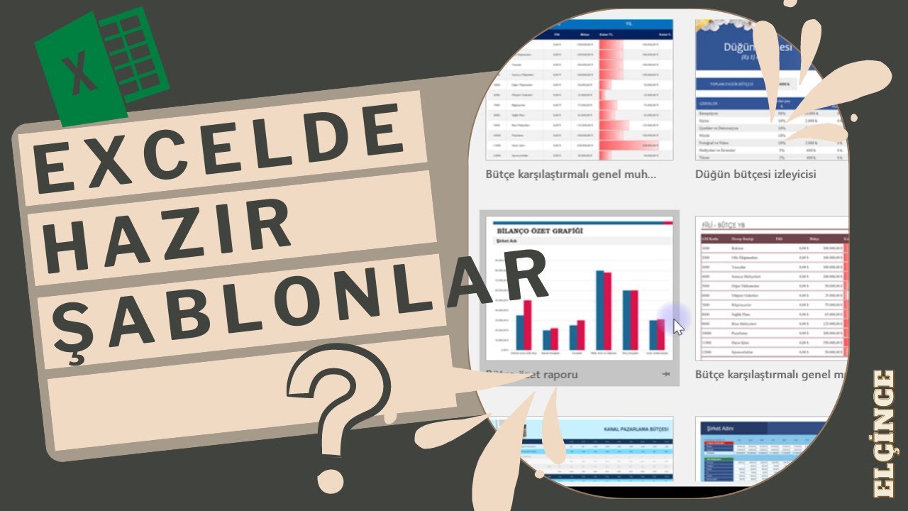 Exceldeki Hazır Şablonları İnceledim!
