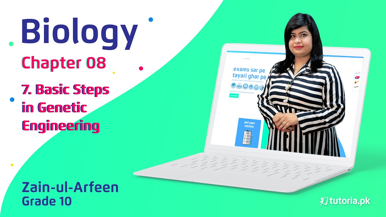 Biology Class 10 | Chapter 8 | Topic 7 | Basic Steps in Genetic Engineering | in urdu | tutoria.pk