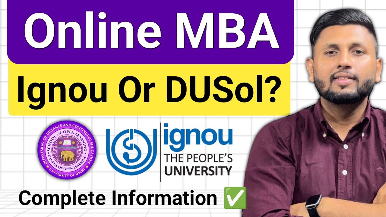 IGNOU vs DU SOL Online MBA | Which is Better in 2026? | Ignou Admission 2026 | Ignou Online MBA 2026