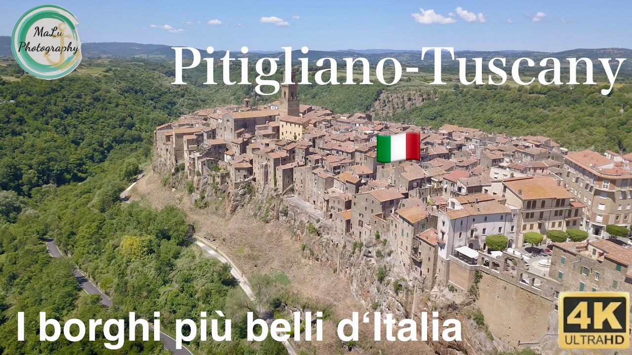 Питильяно, Тоскана, вид сверху 🇮🇹 | Кинематографическая съемка с дрона в формате 4K | Путешествия...