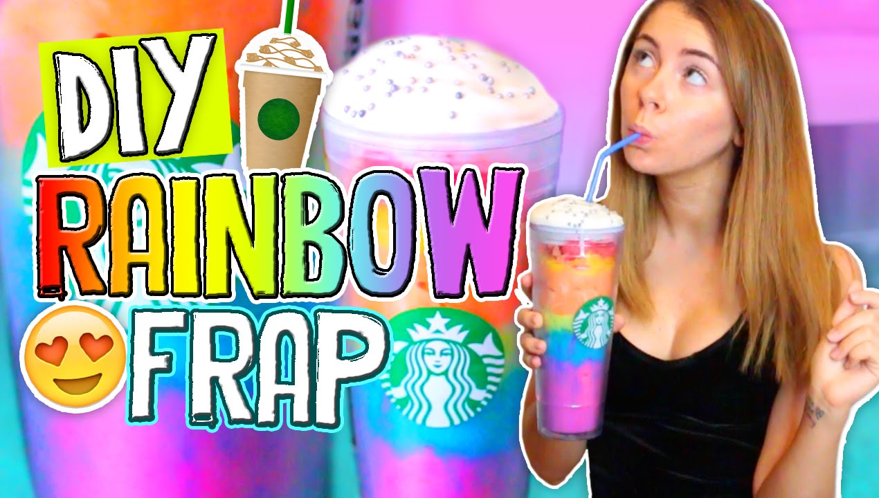 DIY Rainbow Starbucks Vanilla Bean Frappuccino!! Drinks for Summer 2016 // Jill Cimorelli