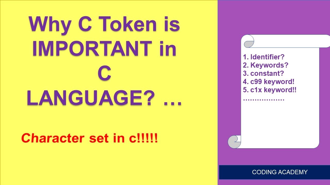 C Token | keywords | identifiers | constant | special symbol