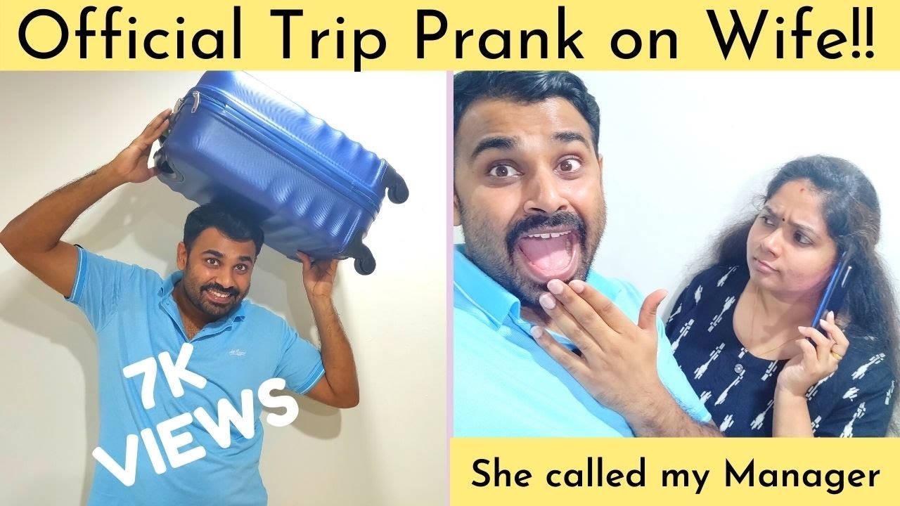 Official Trip Prank On Wife | Couples Prank Tamil |Funnny Tamil Couple
