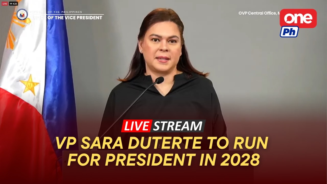 LIVE | Vice President Sara Duterte to run for president in the 2028 elections (February 18, 2026)