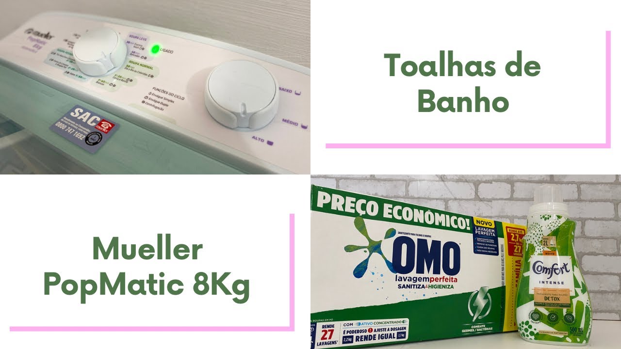 Lavadora Mueller PopMatic 8Kg #ToalhasDeBanho