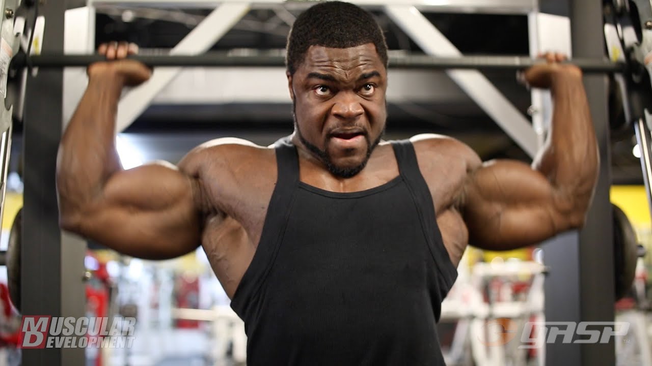 IFBB Pro Brandon Curry Trains Shoulders and Arms 4 Weeks Out from the 2014 Arnold Classic (Part 1)