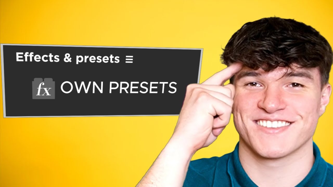 HOW TO: Make your own PRESET | After Effects Tutorial