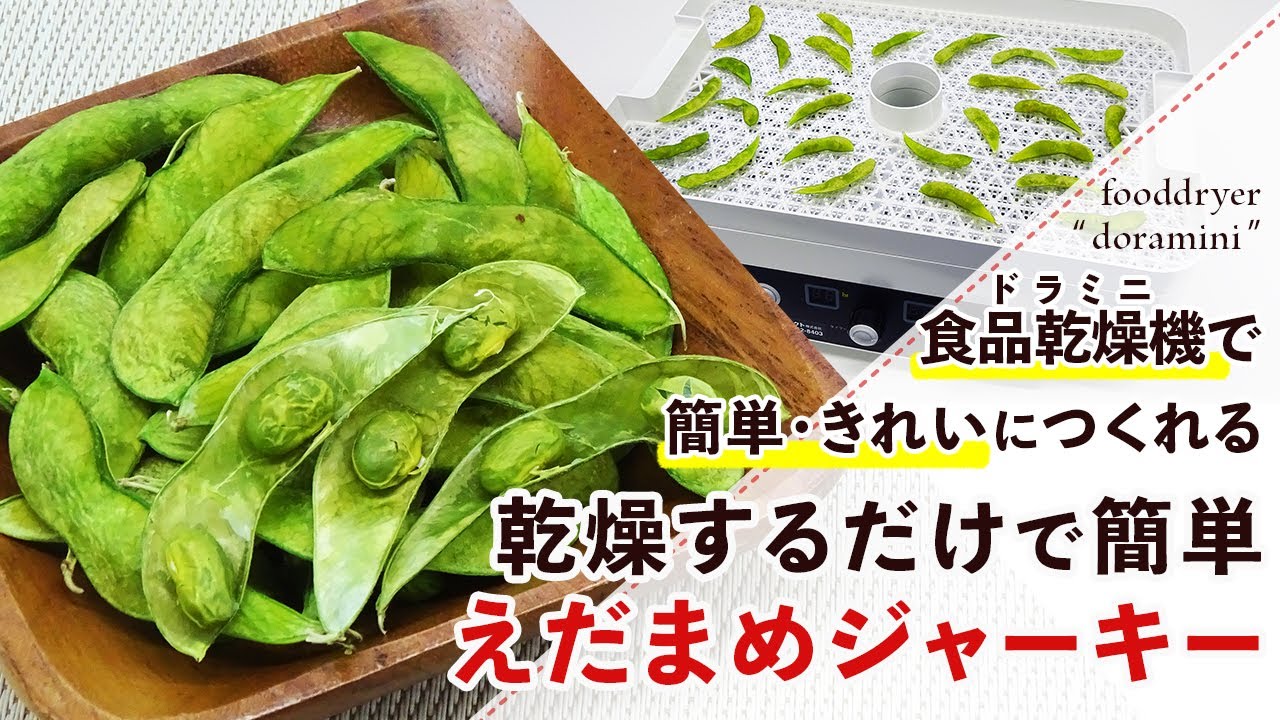 【干し野菜】フードドライヤーを使った枝豆ジャーキーの作り方【干し枝豆】