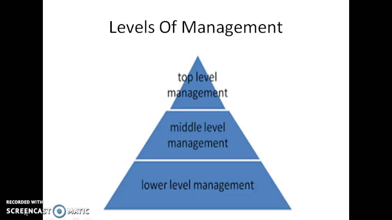 Principles of Management 2 Levels of Management