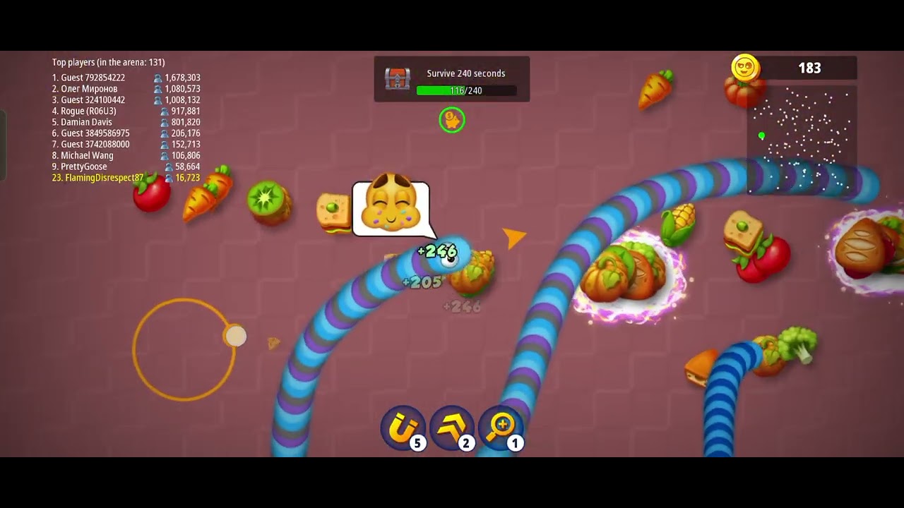 Snake worm 🪱🪱#battle #gameplay #bigbattle #augmentedrealitygame 