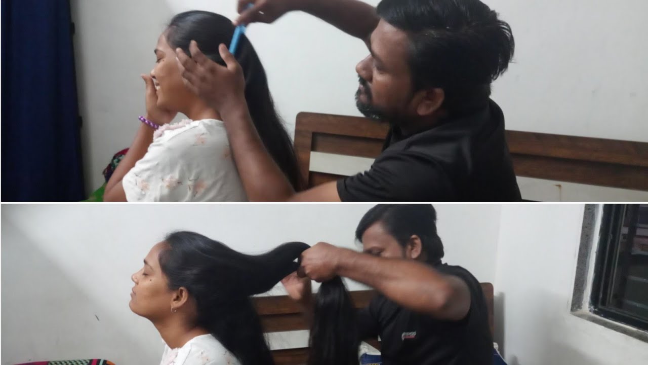 Gorgeous longhair play with beautiful wife 😍  ||husband wife|| teamwork || Naina || krisha || karan