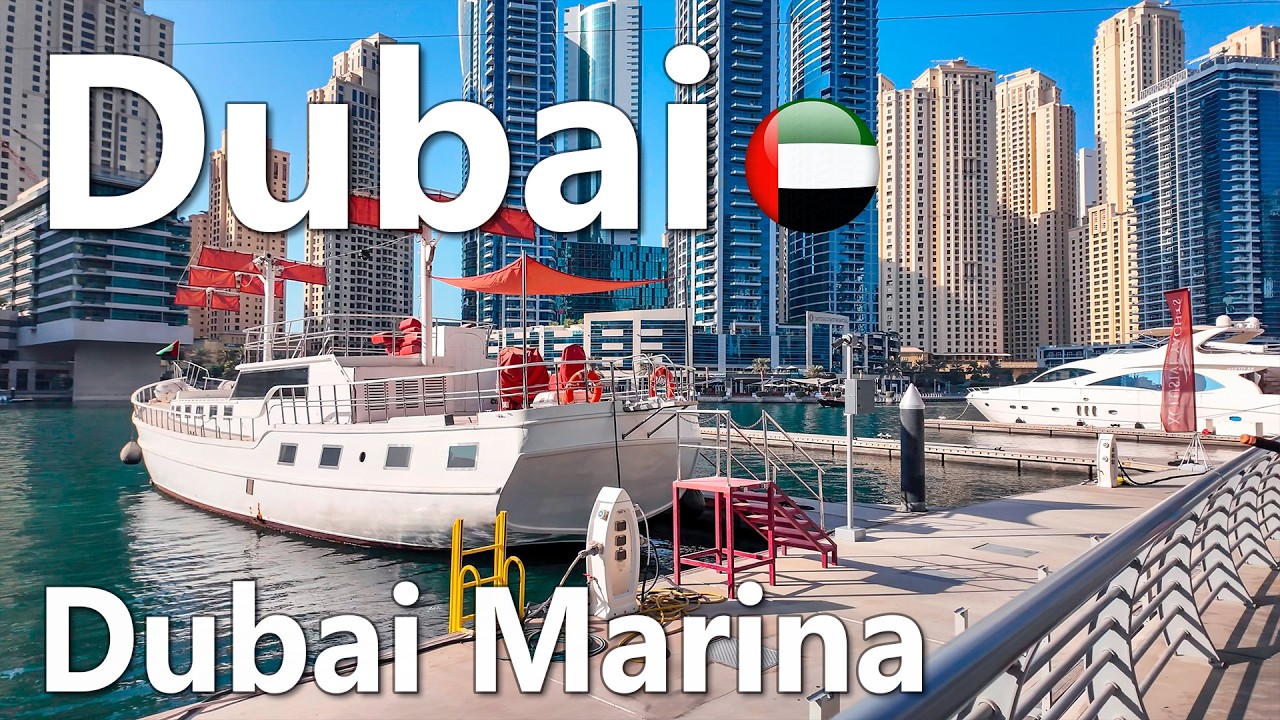 Dubai Marina Walking Tour 4K 🇦🇪 Amazing Summer Day!