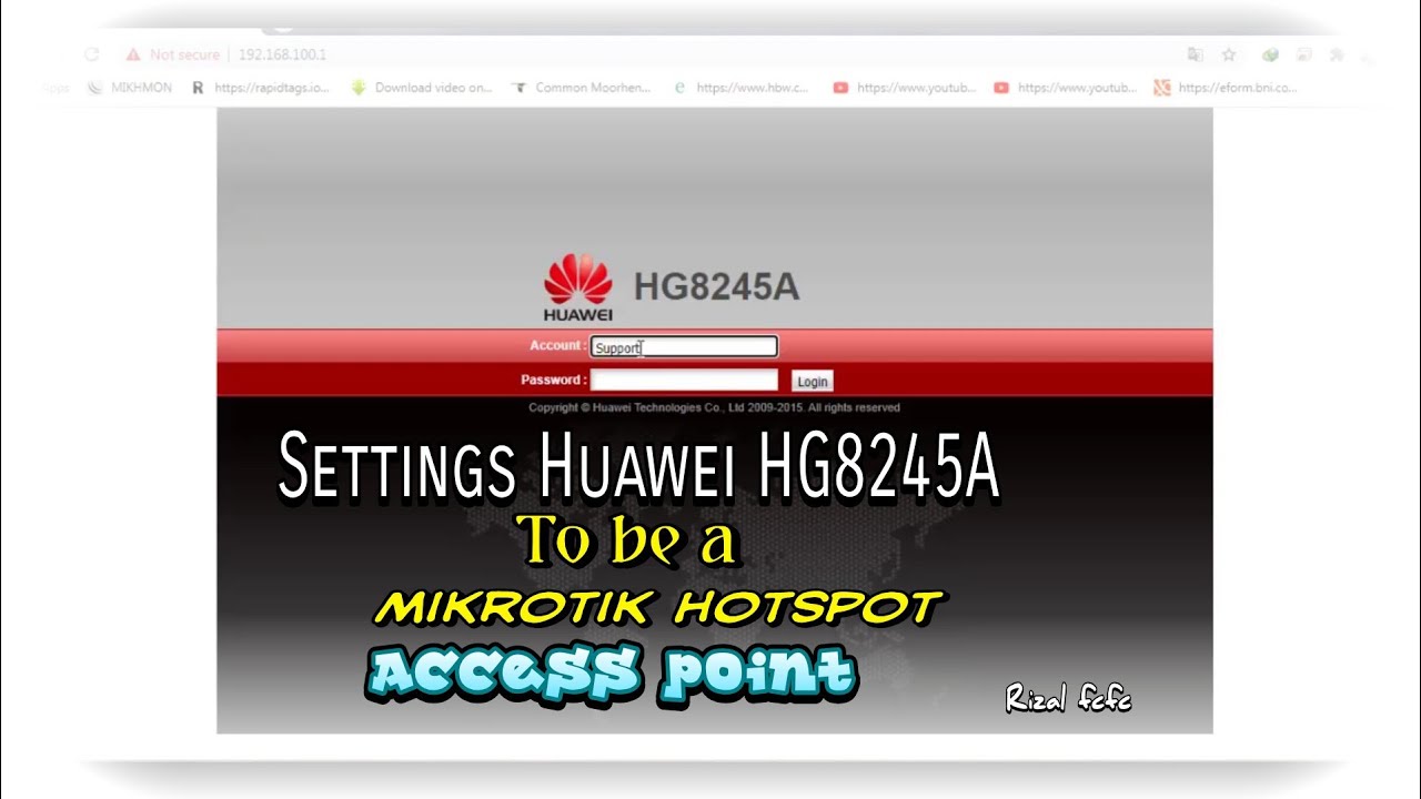 Set up Huawei ONT as a Wi-Fi Access Point