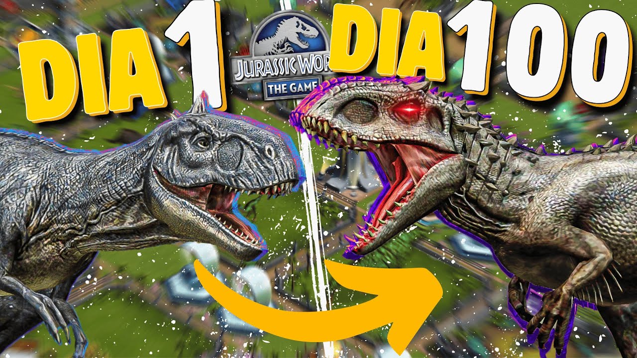 PASSEI 100 DIAS NA VIDA REAL CRIANDO O MELHOR PARQUE POSSIVEL!!! .Jurassic World The Game