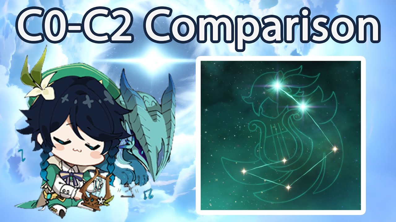 Comparing each Venti's constellation (C0, C1 and C2) - Genshin impact