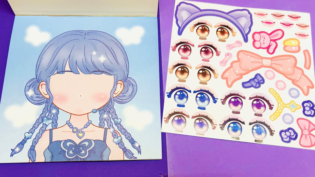 [papertoy] Change Makeup Stickers ~ ASMR ~ Unbox ~ Relax #diy #paper #makeup #sticker #asmr #unbox